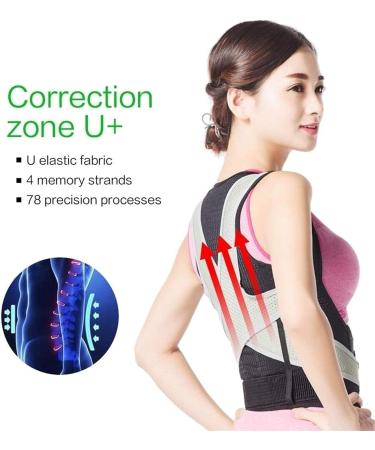 Back Posture Corrector for Women Men with Clavicle Spine Back Support Breathable Adjustable Back Brace for Pain Relief from Neck Back Shoulders (Size : Medium) (Large) (Medium) - Buy Online on GoSupps.com