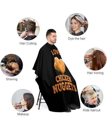 I Love Chicken Nuggets Barber Cape - Large Hair Cutting Apron for Adults | Stylish Hairdressing Gear - Buy Online on GoSupps.com