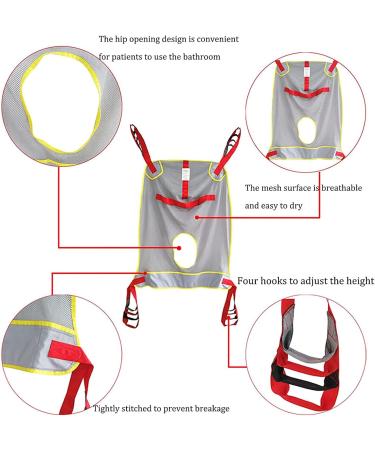Patient Lift Sling Full Body Mesh Sling Shower Sling Toilet Sling with Commode Opening Heavy Duty Transfer Sling for Bariatric Caregiver Elderly Disabled Safety Convenient Load-230kg/507 lbs A - Buy Online on GoSupps.com