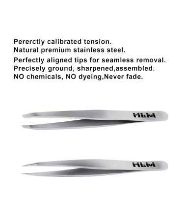 Precision Eyebrow Tweezers Set for Ingrown Hair Removal - Professional Brow Remover Tools for Women with Leather Case - Buy Online on GoSupps.com