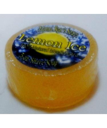 Lemon Ice Natural Mentholated Shave Soap with Italian Lemon Essential Oil