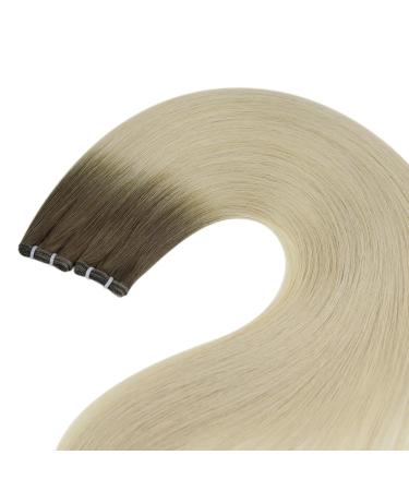 Youngsee Virgin Weft Extensions - Real Hair Balayage Ombre Brown to Blonde | 40cm Genius Weft for Weaving | 25g #9A/10/800 - Buy Online on GoSupps.com