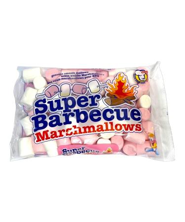 Mr. Mallo Super Barbecue Marshmallows - Pink & White Soft Candy for BBQ Campfire & Grilling (8x 300g) | International Shipping Available - Buy Online on GoSupps.com