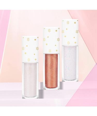 Geeneiya Korean Makeup Glitter Eyeshadow Liquid Eye Shadow Gold Bling Eyeliner - Long Lasting & Quick Drying Pigmented Formula for Crystals Eye Makeup - Romantic Champagne 02 - Buy Online on GoSupps.com