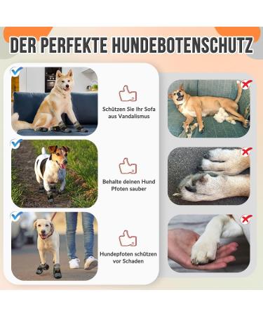 Slowton Dog Shoes - Breathable Non-Slip Paw Protection Boots for Small Medium & Large Dogs | Adjustable Reflective Velcro Fastener | Size 5 - 4 Pieces - Buy Online on GoSupps.com