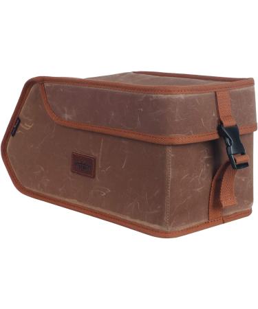 TOURBON Canvas Bicycle Pannier Insulated Cooler Bag - Khaki - Buy Online on GoSupps.com