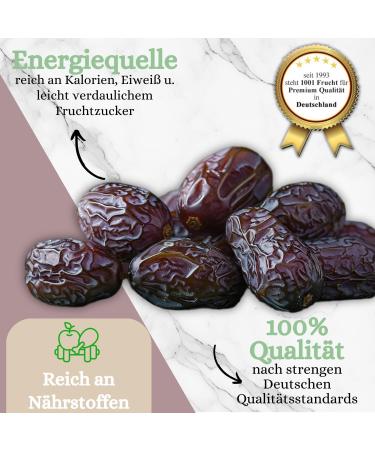  1001 Frucht 1001 Frucht Organic Medjool Dates from 1001 Nights 500g | Extra Large and Juicy Medjool Dates | Untreated and Additive-Free | Raw Food Grade - Buy Online on GoSupps.com