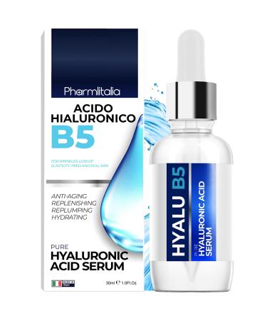 Pure Hyaluronic Acid Serum for Face with Vitamin B5 Acido Hialuronico Hydrating Serum for Sensitive Skin Anti- Aging Serum Brightening Serum for Face Uneven Skin Tone Fine Lines & Wrinkles