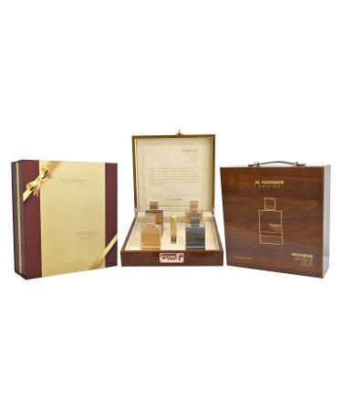 Al Haramain Amber Oud Collection for Unisex - 4 Pc Gift Set 4 x 2oz EDP Spray Gold Bleu White Carbon 8 Fl Oz (Pack of 1) - Buy Online on GoSupps.com