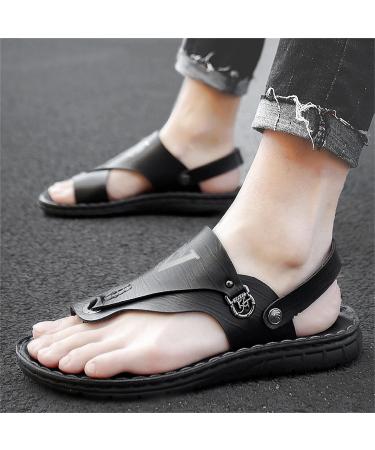 Microfiber Leather Bunion Orthotic Sandals | Large Toe Bone Correction Flip Flops | Size 7 - Black | Prevent Hallux Valgus - Buy Online on GoSupps.com
