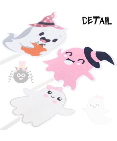 Halloween Witch Theme Party Decoration Happy Halloween Glitter Cupcake Toppers for Kids Birthday Party Trick-or-Treat Favor Supplies SET of 24 - Buy Online on GoSupps.com