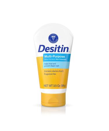 Desitin Skin Protectant and Diaper Rash Ointment Multi-Purpose with Vitamins A & D, Travel Size, 3.5. Oz Tube MPO Single