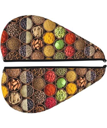 Hair Towel Wrap - Quick Drying Turban for Effortless Hair Drying (Spices and Herbs - Buy Online on GoSupps.com