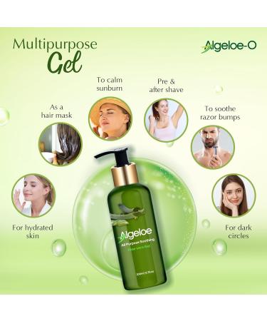 Aloe Vera Gel - Ultimate Soothing Skin & Hair Solution | Glow & Radiant Skin | 200ml/6.76oz - International Shipping Available - Buy Online on GoSupps.com