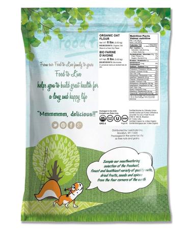 Organic Oat Flour 8 Pounds - Non-GMO Stone Ground from Whole Grain Oat Berries | Vegan & Kosher | Ideal for Baking Pancakes, Muffins, Waffles, and Bread - High Fiber Source | 8 lb Pack - Buy Online on GoSupps.com
