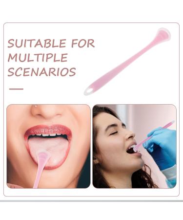 Beavorty Silicone Tongue Scraper - Double Sided Oral Care Cleaner Brush for Bad Breath - Professional Dental Kit - Pink - Buy Online on GoSupps.com