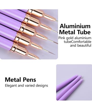 5Pcs Nail Arts Liner Brushes Painting Brush Set Thin Nail Arts Dotting Drawing Pen 4/8/12/20/25mm Suitable For Home Use - Buy Online on GoSupps.com