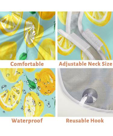 Lemon Pattern Beard Bib Apron - Non-Stick Waterproof Hair Catcher for Men | Perfect Grooming Gift with Suction Cups - Buy Online on GoSupps.com