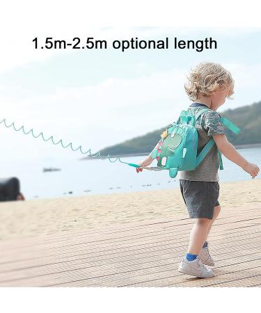 Funsland 4-in-1 Children's Leash Backpack - Anti-Lost Belt & Wrist Link for Toddlers 1-3 Years - Green - Buy Online on GoSupps.com