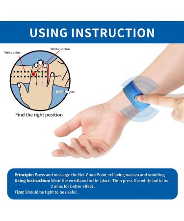 Motion Sickness Bands - Acupressure Nausea Wristbands for Natural Relief - 6 Pairs - Buy Online on GoSupps.com