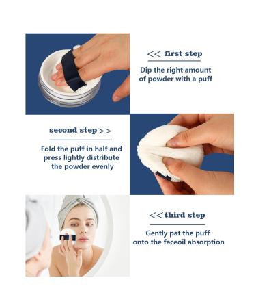 Whaline 4 Pack Velour Powder Puff - 2.9 Inch Washable Cotton Puffs with Ribbon & Case for Foundation Body & Loose Powder (White - Buy Online on GoSupps.com