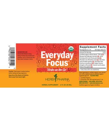 Herb Pharm Herbs on the Go Portable Spray Everyday Focus 1 Fl Oz - Buy Online on GoSupps.com