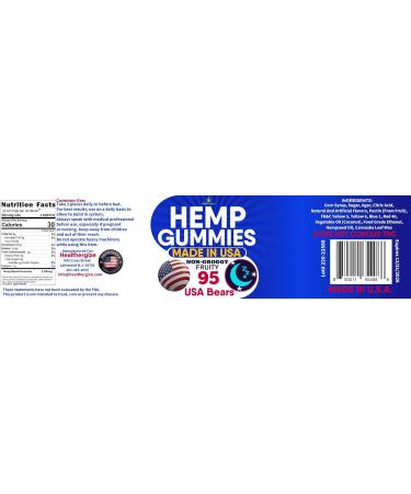Hemp Gummies for Sleep Full Calm Relaxation Hempoil Infused Gummy Edibles-95 Fresh USA Bears - Buy Online on GoSupps.com