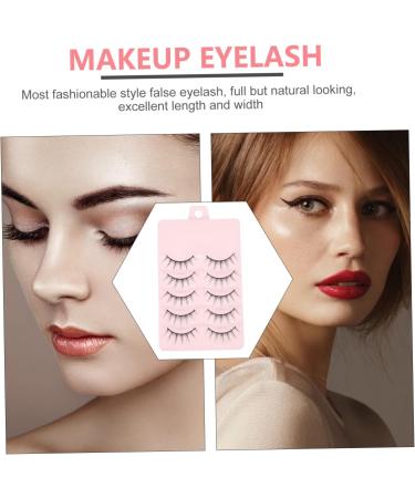 POPETPOP Magnetic False Eyelashes 5 Pairs Eyelash Make up 5d Extend Fiber Natural False Lashes - Buy Online on GoSupps.com