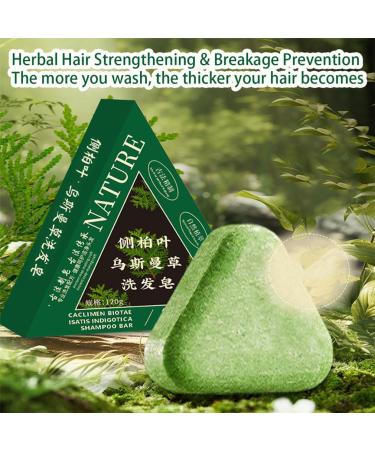 HADAVAKA Nature Triangle Shampoo Bar Usman Grass Shampoos Bar Control Oiliness Eliminate Dandruff Calming & Strengthens Hair Deeply Nourishing Hair Regrowth Soap Bars for All Hair Types 1PC - Buy Online on GoSupps.com