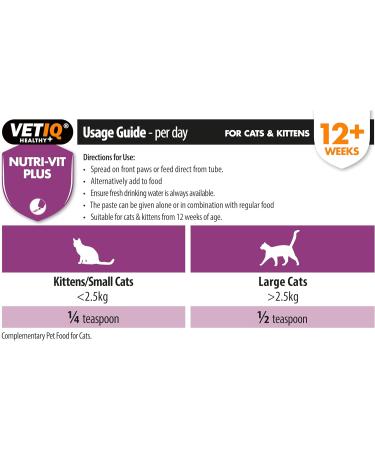 VETIQ Nutri-Vit Plus for Cats (70g) - Essential Cat Supplement for Illness Recovery and Energy Boost - Buy Online on GoSupps.com