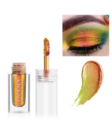 HANLADY Chameleon Eyeshadow Liquid Glitter Eye Makeup  Glitter Eyeshadow Intense Color Shifting Long Lasting with No Creasing  Quicky Dry & High Pigmented Shimmer Eye Shadow  Sunset