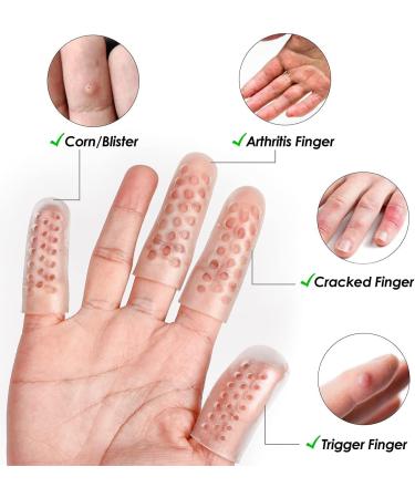 Sumifun Clear Finger Cots - 8PCS Silicone Finger Protectors for Wounds Arthritis & Eczema - Reusable Thumb Support with Air Holes - Buy Online on GoSupps.com