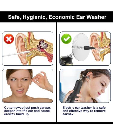 Brighworld Ear Wax Removal Kit - Professional & Safe Ear Cleaning Tool Set with 3 Pressure Settings and DIY Irrigating Mode - IPX6 Waterproof Black - Buy Online on GoSupps.com