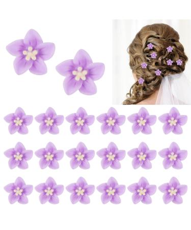 Small Flower Hair Clips  Tiny Claw Clips  20Pcs Mini Purple Flower Hair Pins  Hair Pins for Women Girls  Purple Hair Barrettes Flower Clip  Hair Accessories for Women Tiny Mini Claw Clips Lily Flower Clips for Women