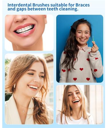 Soft Braces Brush Set - 70 PCS Interdental Brushes & 50 PCS Tooth Picks for Oral Care | Flossing & Disposable Toothpicks | Vibrant Colors | International Shipping Available - Buy Online on GoSupps.com