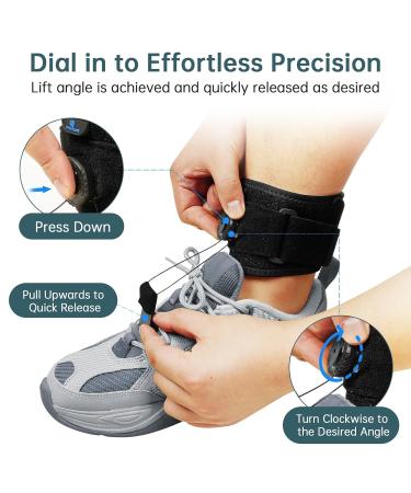 Buy Drop Foot Brace - Reel-Adjust AFO for Walking Ankle Support for Plantar Fasciitis & Tendonitis - Unisex - Buy Online on GoSupps.com