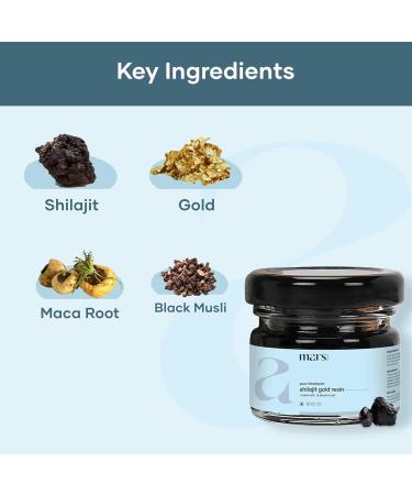 Mars Himalayan Shilajit Gold Resin Extracted from High-Altitude Himalayas | Supports Energy, Vitality & Wellness | 15g - Pack of 1 - Buy Online on GoSupps.com