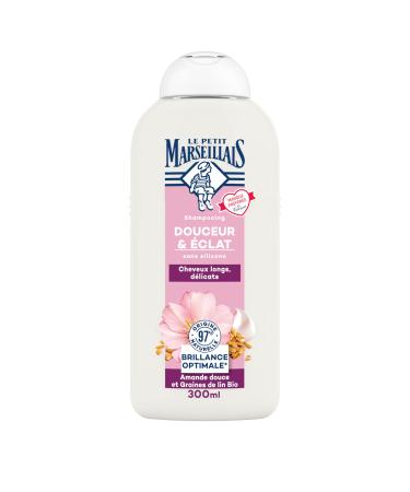 Le Petit Marseillais Le Petit Marseillais | Gentle & Shine Shampoo with Organic Almond and Flax Seeds (300ml Bottle) - Shampoo for long and sensitive hair - Optimal hair care without silicone