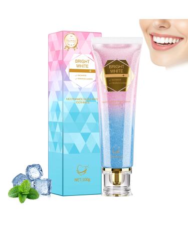 Niacinamide Whitening Toothpaste Radiant Niacinamide Toothpaste with Mint Flavor - Natural Gentle Care Deep Stain Removal Clean Fluoride-Free Whiten Toothpastes Improves Gum Health
