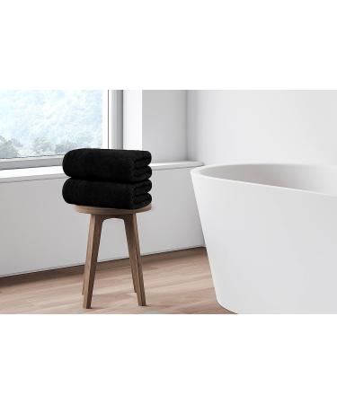 Large 100% Cotton Bath Towels 30x60 Inches - 4 Pack Black Towel Set - Buy Online on GoSupps.com