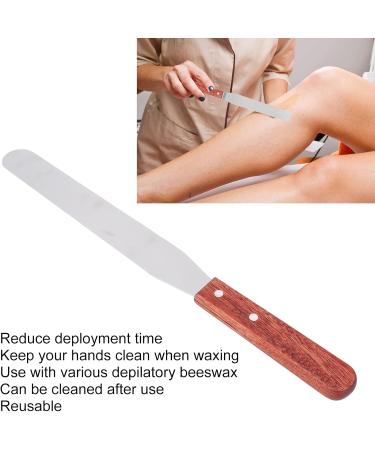 Premium Stainless Steel Wax Spatula with Wooden Handle - Ideal for Hair Removal | Buy Internationally - Buy Online on GoSupps.com
