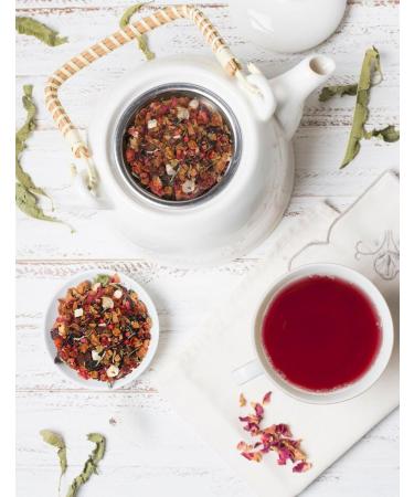 Majestic Tea_ HAWAIIAN BREEZE | Fruit Tea | Summer Refresher | Premium Loose Fruit Tea | Caffeine Free 100%| No Sugar Added Sweetened By Organic Stevia Leaf | Natural Ingredients | Tasty Either Hot or Iced | Brews Up to 35 Cups | 100g Fruit Tea. - Buy Online on GoSupps.com