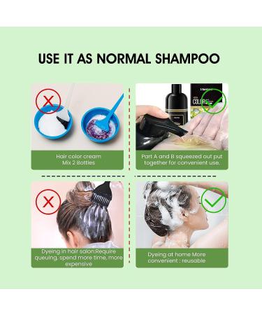 Mankani Herbal Hair Dye Shampoo 3-in-1 (Gold Brown) - Ammonia-Free, Long Lasting Color for Healthier Hair - 420mL - Buy Online on GoSupps.com