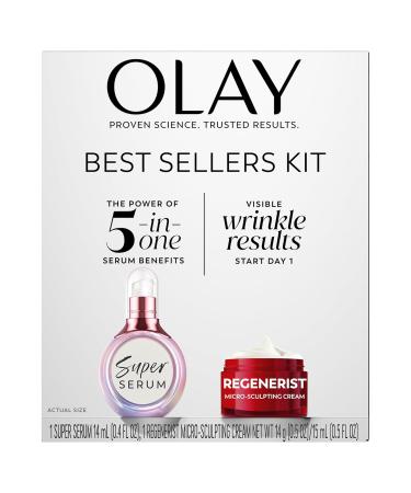 Olay Super Serum and MicroSculpting Cream Mini Duo Best Sellers Kit Super Serum 0.4 FL OZ MSC 0.5 FL OZ - Buy Online on GoSupps.com