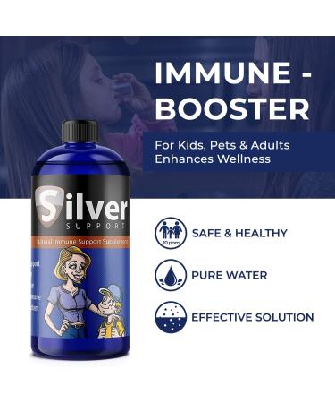 Nano Ionic Silver Immune Booster for Kids, Pets & Adults - Enhance Wellness with Next Generation Technology - 32oz - Buy Online on GoSupps.com