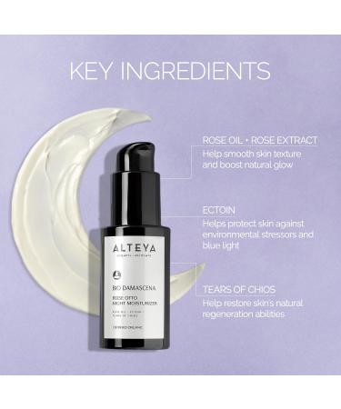 Altenya Bio Night Moisturizer 50ml - Natrue Certified Organic - Pure Damascus Rose Oil - Premium Skin Care - Buy Online on GoSupps.com