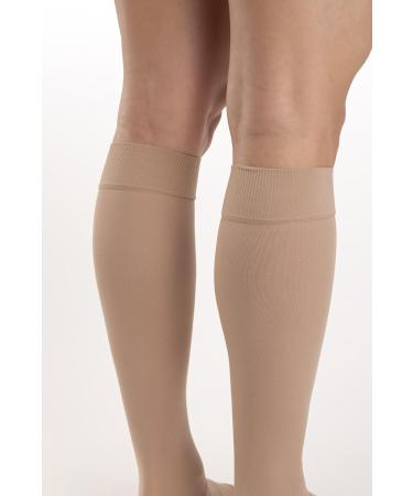Buy Relaxsan Antembolism M1350A Thrombosis Compression Knee Socks for Men & Women - 25-32 mmHg Skin Color XL | Shop Now for International Shipping - Buy Online on GoSupps.com