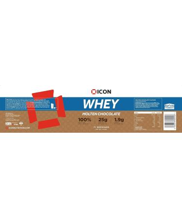 ICON Nutrition Whey Protein Powder 2.27kg - Molten Chocolate, 71 Servings - Buy Online on GoSupps.com