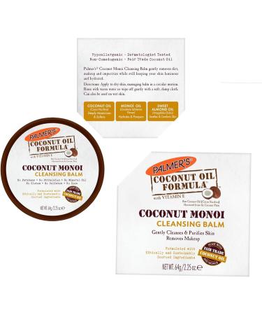 Palmers Coconut Oil Formula Coconut Monoi Cleansing Balm Makeup Remover 64g Gently Cleanses & Purifies Skin Removes Makeup Pro Face Cleanser Protect Skin Clean Clear Skin + Fridge Magnet - Buy Online on GoSupps.com