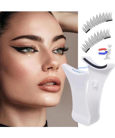 Wpsagek Magnetic False Eyelashes - 2 Pair 3D Eyelashes with Applicator | False Lashes Kit Natural Look Reusable Lashes with Applicator 3D Artificial Eyelashes for Women - Buy Online on GoSupps.com